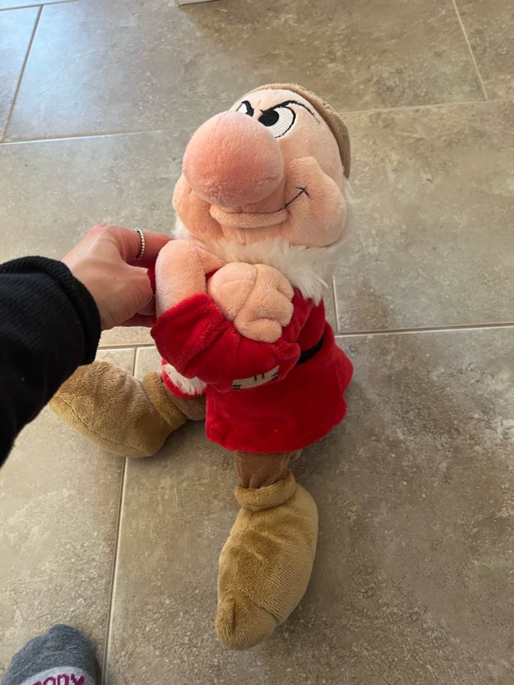 Disney store Grumpy Plush - Red Jacket, Tan Boots